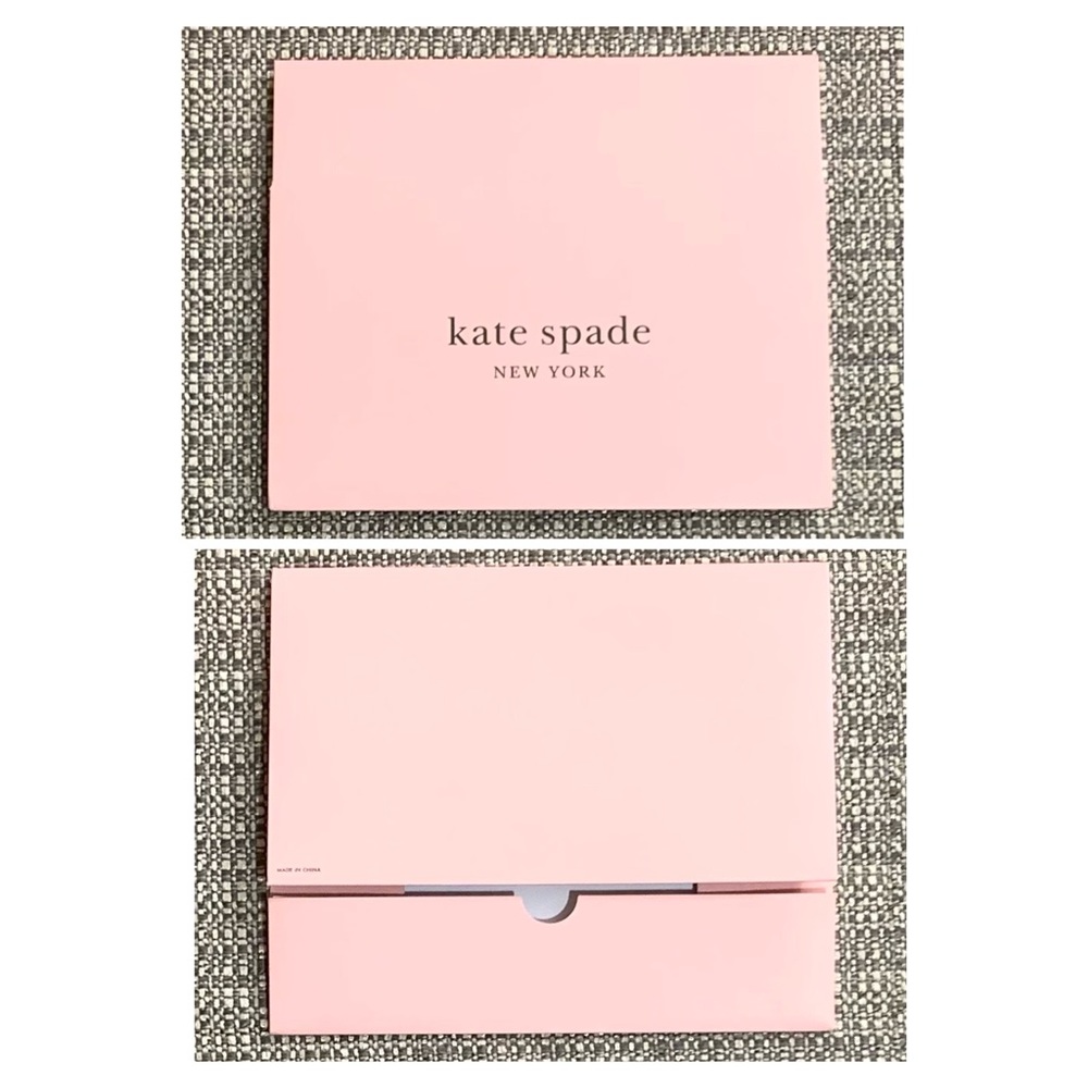 NEW KATE SPADE ♠️ Paper Bag/ Fold Over Gift Box/2 Tissues & Sticker Gifting Set - Picture 2 of 4